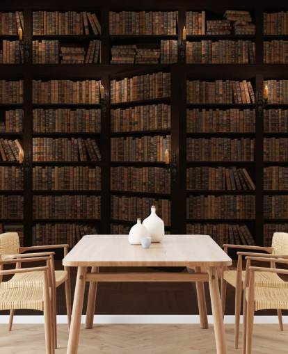 Opening Bookshelf Door Wallpaper