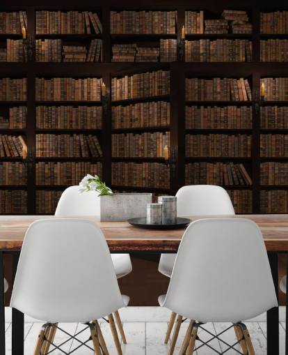 Opening Bookshelf Door Wallpaper