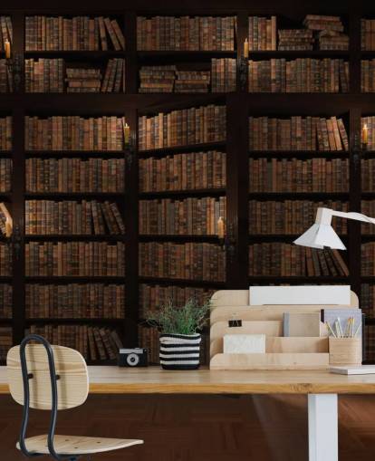 Türtapete Bücherregal öffnen Türtapete Bücherregal öffnen