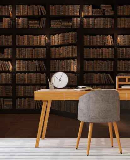 Opening Bookshelf Door Wallpaper