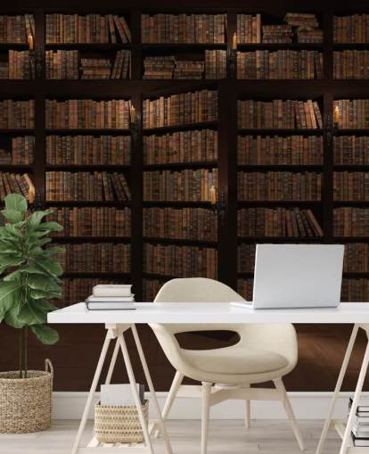 Opening Bookshelf Door Wallpaper