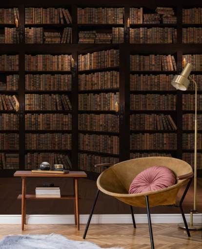 Opening Bookshelf Door Wallpaper