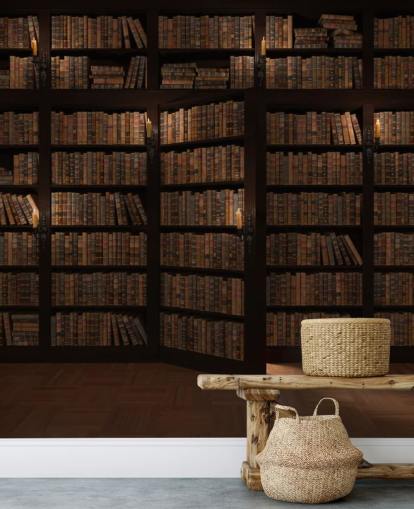 Opening Bookshelf Door Wallpaper