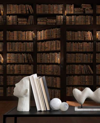 Opening Bookshelf Door Wallpaper