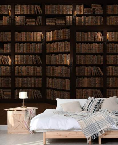 Türtapete Bücherregal öffnen Türtapete Bücherregal öffnen