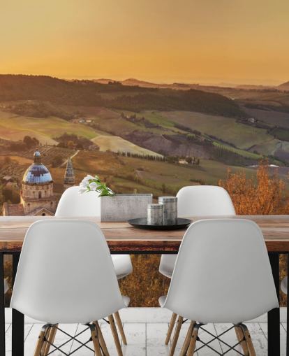 Mittelalterliches Gebäude in Montepulciano, Kirche San Biagio, Italien Wandgemälde Mittelalterliches Gebäude in Montepulciano, Kirche San Biagio, Italien Wandgemälde