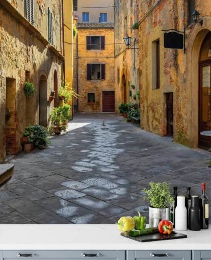 Toscania, Włochy, Montepulciano behang