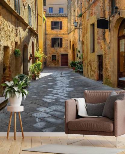 Toscania, Włochy, Montepulciano behang