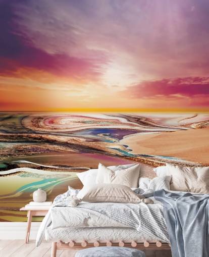 zonsondergang kleuren in marmer behang zonsondergang kleuren in marmer behang