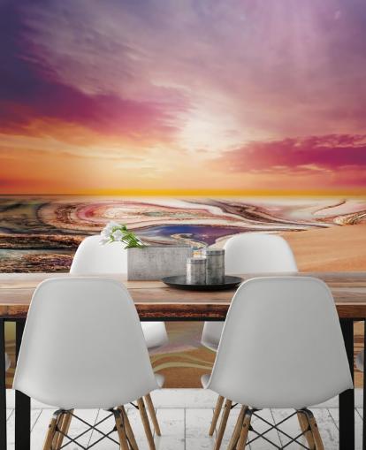 solnedgang farver i marmor tapet solnedgang farver i marmor tapet