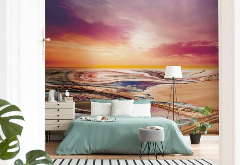 zonsondergang kleuren in marmer behang zonsondergang kleuren in marmer behang