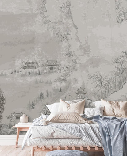 Grey Continental Wall Mural Grey Continental Wall Mural