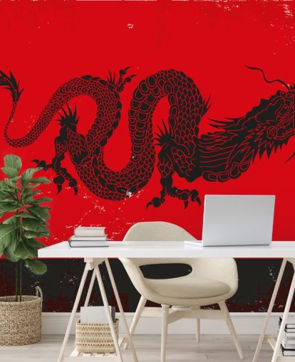 black dragon painting on red and black background wallpaper black dragon painting on red and black background wallpaper