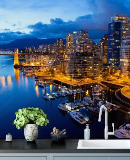 Vancouver de noche Vancouver Wallpaper 