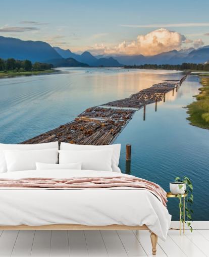 Tronchi sul fiume Carta da parati River