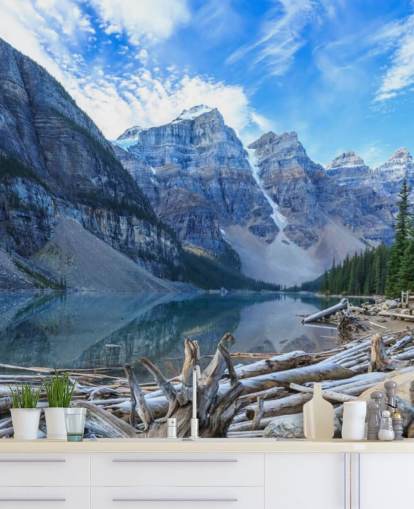 Papier Peint Montagne et Lac