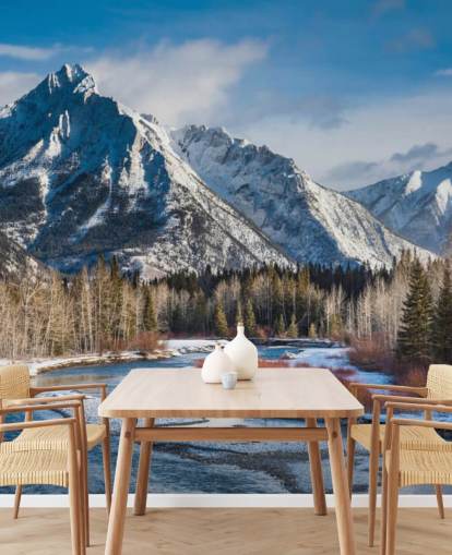 Monte Lorette e il fiume Kananaskis Kananaskis River Wallpaper 