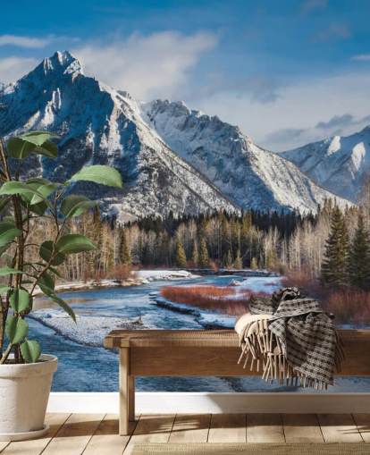 Mount Lorette and Kananaskis River Kananaskis River Wallpaper Mount Lorette and Kananaskis River Kananaskis River Wallpaper