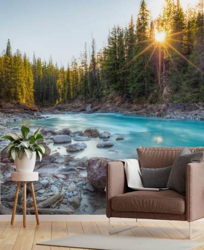 Puente natural de las Montañas Rocosas canadienses Natural Bridge Wallpaper 