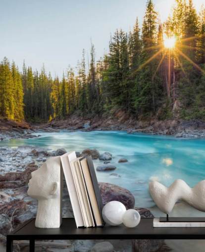 Puente natural de las Montañas Rocosas canadienses Natural Bridge Wallpaper 