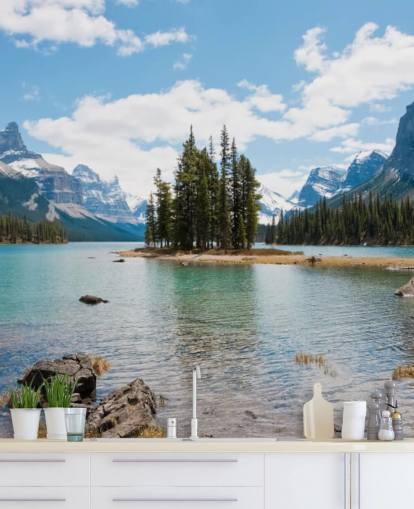 Mountain Lake View Baggrund