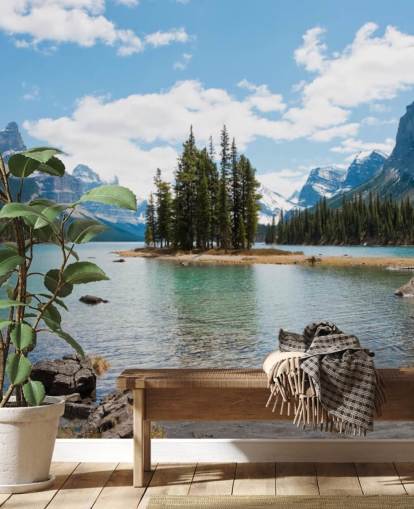 Mountain Lake View Behang