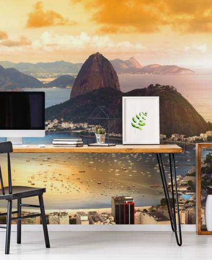 Muurschildering Rio Mountain