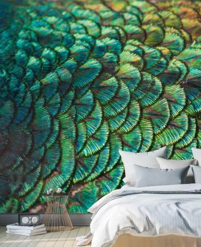 Smaragd Fjer Vægmaleri