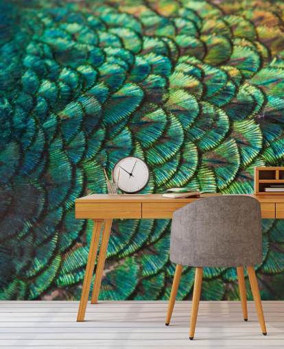 Emerald Feathers muurschildering