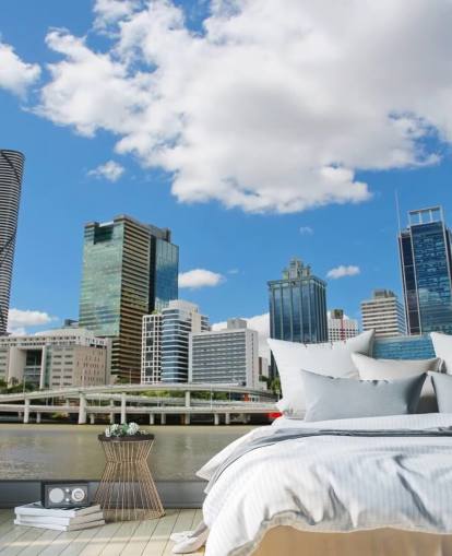 Brisbane rakennukset vastaan sininen taivas tapetti Brisbane rakennukset vastaan sininen taivas tapetti