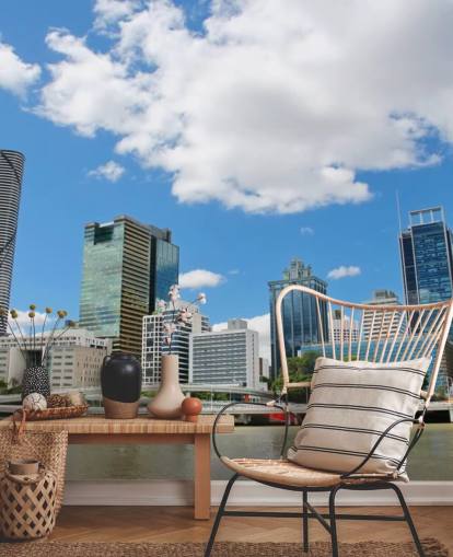Brisbane bygninger mod blå himmel tapet Brisbane bygninger mod blå himmel tapet