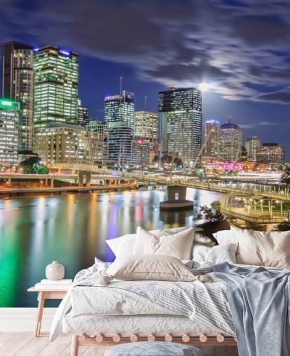 Brisbane horisonttiin syttynyt yöllä tapetti