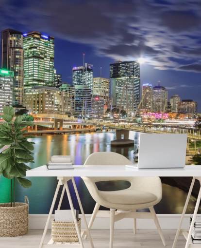 Brisbane horisonttiin syttynyt yöllä tapetti