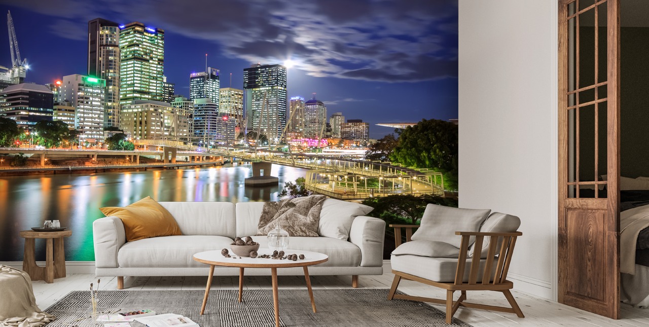 Papel de parede Brisbane at Night | Wallsauce PT