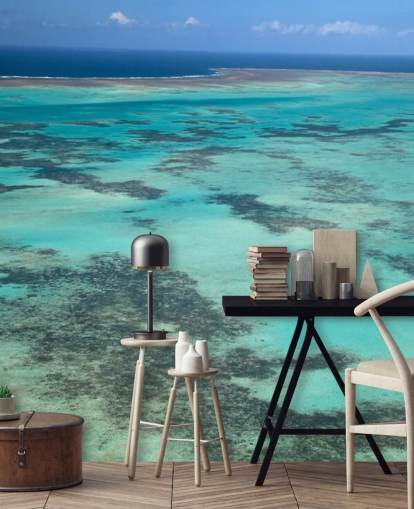 sky view of great barrier reef wallpaper