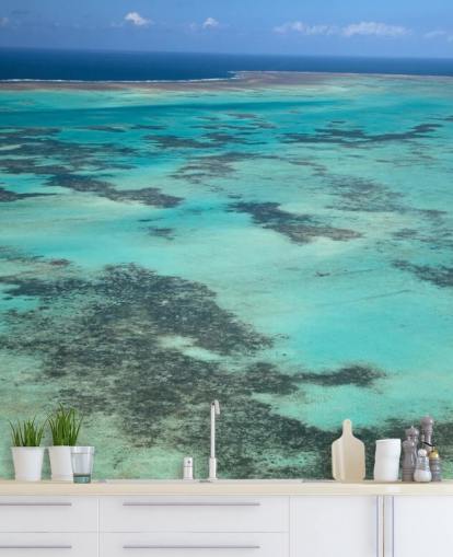 sky view of great barrier reef wallpaper