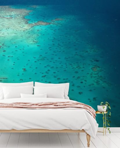 sky view of barrier reef wallpaper