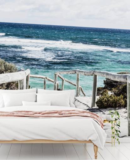 path down to white sanded beach and clear blue waters wallpaper path down to white sanded beach and clear blue waters wallpaper