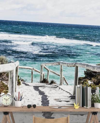 path down to white sanded beach and clear blue waters wallpaper path down to white sanded beach and clear blue waters wallpaper