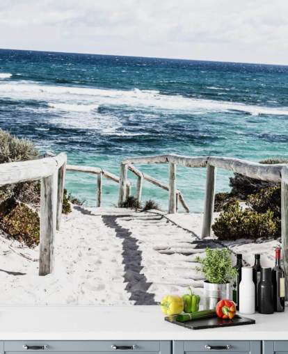 path down to white sanded beach and clear blue waters wallpaper path down to white sanded beach and clear blue waters wallpaper