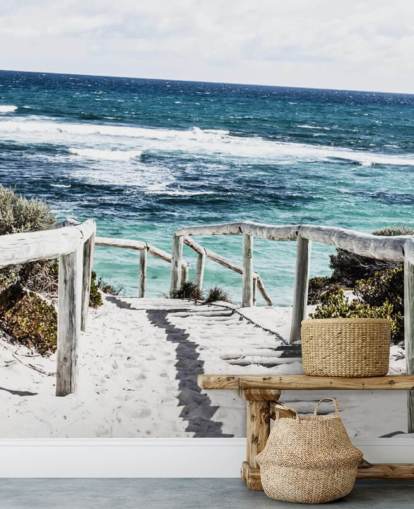 path down to white sanded beach and clear blue waters wallpaper path down to white sanded beach and clear blue waters wallpaper