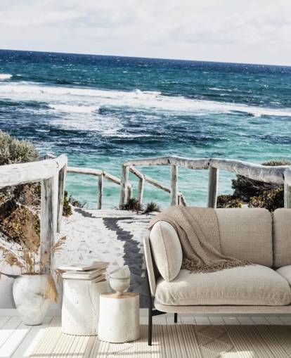 path down to white sanded beach and clear blue waters wallpaper path down to white sanded beach and clear blue waters wallpaper