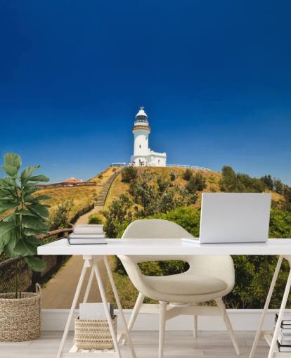 Scenic Hill Nærmer Hvid Byron Bay Lighthouse tapet Scenic Hill Nærmer Hvid Byron Bay Lighthouse tapet