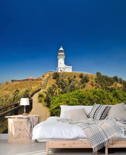 Scenic Hill approchant White Byron Bay Lighthouse fond d'écran