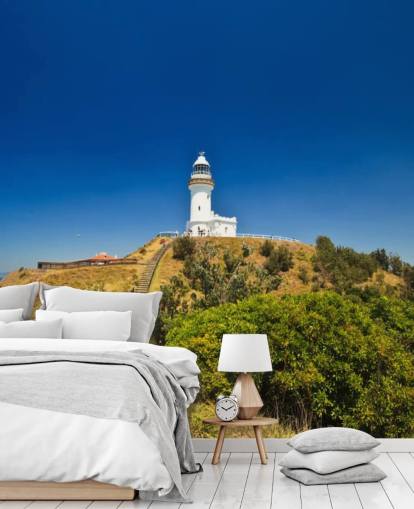 Scenic Hill Nærmer Hvid Byron Bay Lighthouse tapet
