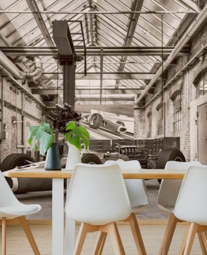 black and white customizable vintage car wallpaper mural called Vintage Racing Car Photo for offices and gyms black and white customizable vintage car wallpaper mural called Vintage Racing Car Photo for offices and gyms