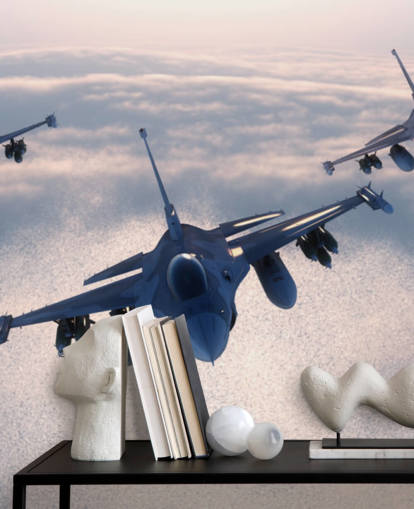 Tre Fighter Jets Flying Tapet