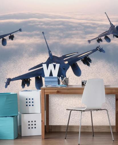 Tre Fighter Jets Flying Tapet