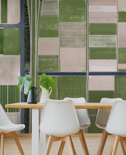 Fondo de pantalla de vista de pájaro de campos agrícolas verdes y marrones Fondo de pantalla de vista de pájaro de campos agrícolas verdes y marrones