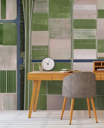 Fondo de pantalla de vista de pájaro de campos agrícolas verdes y marrones Fondo de pantalla de vista de pájaro de campos agrícolas verdes y marrones